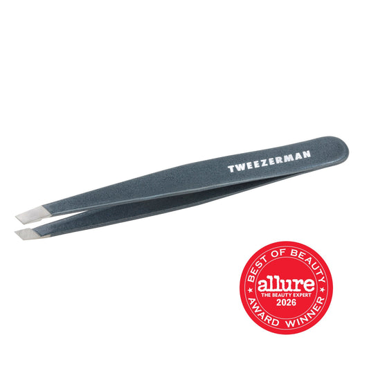 Blue Stone Slant Tweezer